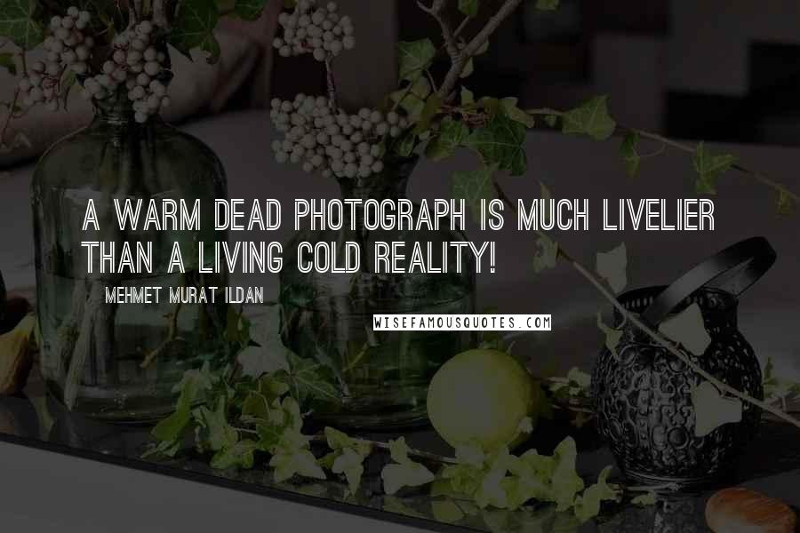 Mehmet Murat Ildan Quotes: A warm dead photograph is much livelier than a living cold reality!