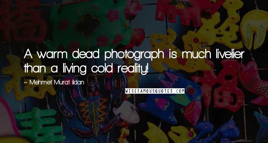 Mehmet Murat Ildan Quotes: A warm dead photograph is much livelier than a living cold reality!