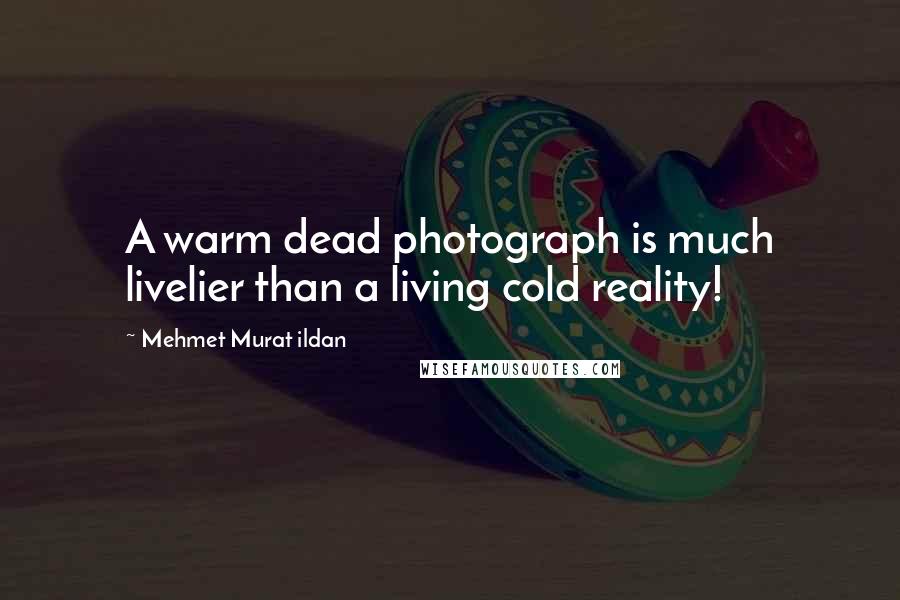 Mehmet Murat Ildan Quotes: A warm dead photograph is much livelier than a living cold reality!