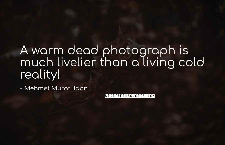 Mehmet Murat Ildan Quotes: A warm dead photograph is much livelier than a living cold reality!