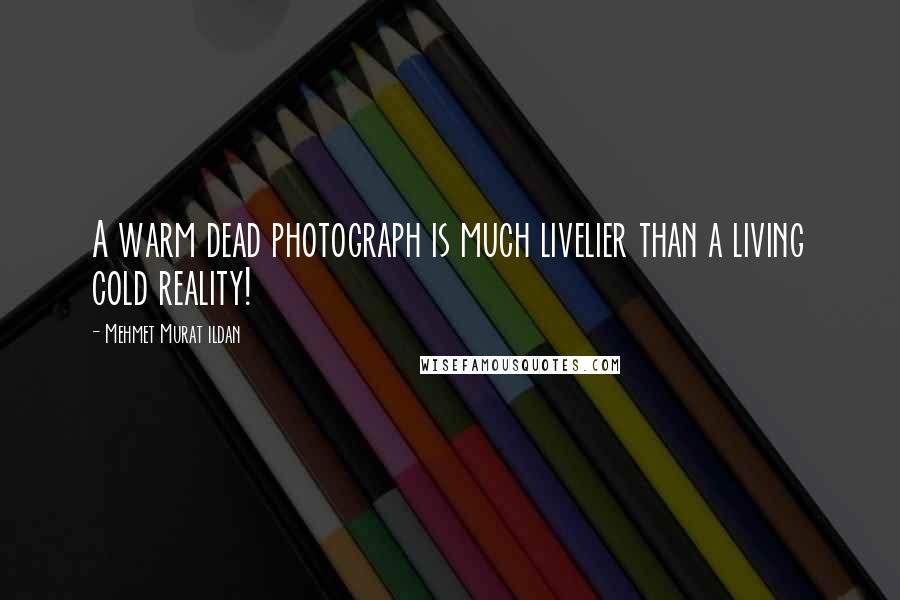 Mehmet Murat Ildan Quotes: A warm dead photograph is much livelier than a living cold reality!