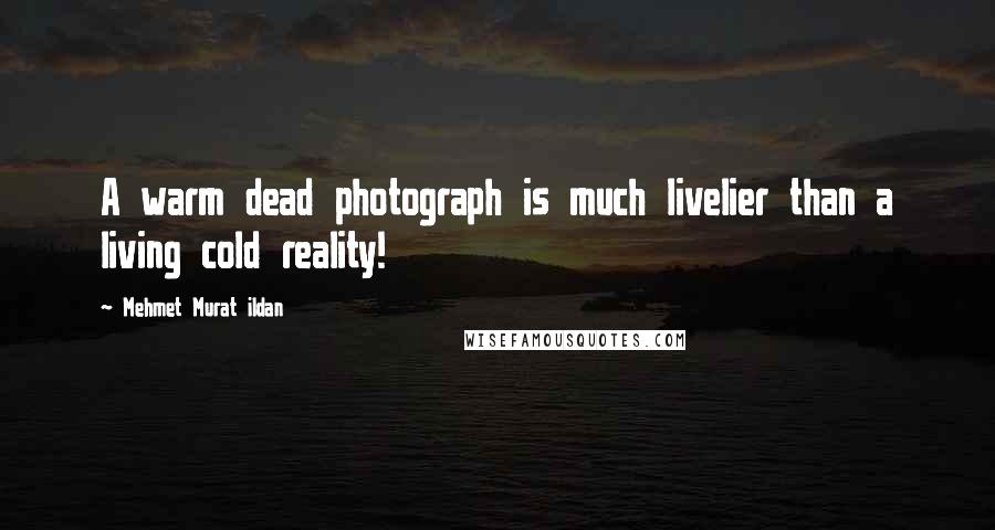 Mehmet Murat Ildan Quotes: A warm dead photograph is much livelier than a living cold reality!