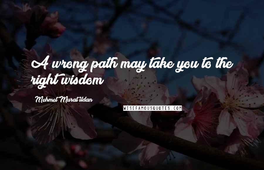Mehmet Murat Ildan Quotes: A wrong path may take you to the right wisdom!