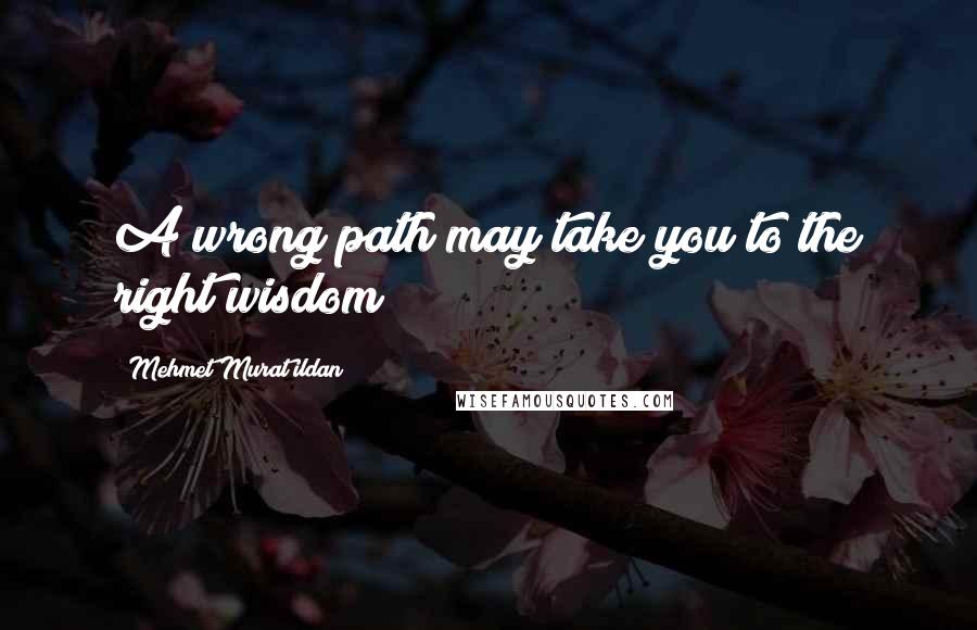 Mehmet Murat Ildan Quotes: A wrong path may take you to the right wisdom!