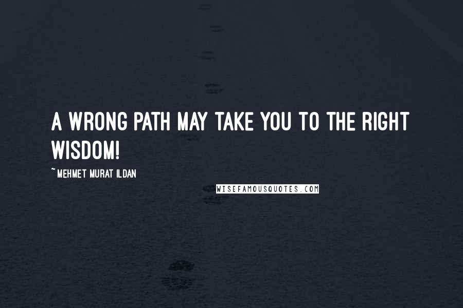 Mehmet Murat Ildan Quotes: A wrong path may take you to the right wisdom!