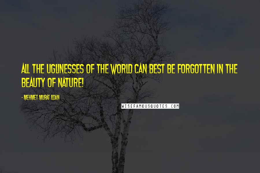 Mehmet Murat Ildan Quotes: All the uglinesses of the world can best be forgotten in the beauty of nature!