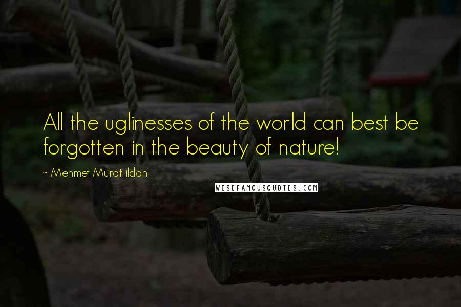 Mehmet Murat Ildan Quotes: All the uglinesses of the world can best be forgotten in the beauty of nature!