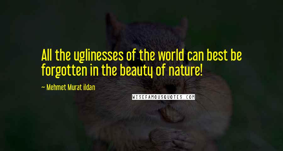 Mehmet Murat Ildan Quotes: All the uglinesses of the world can best be forgotten in the beauty of nature!