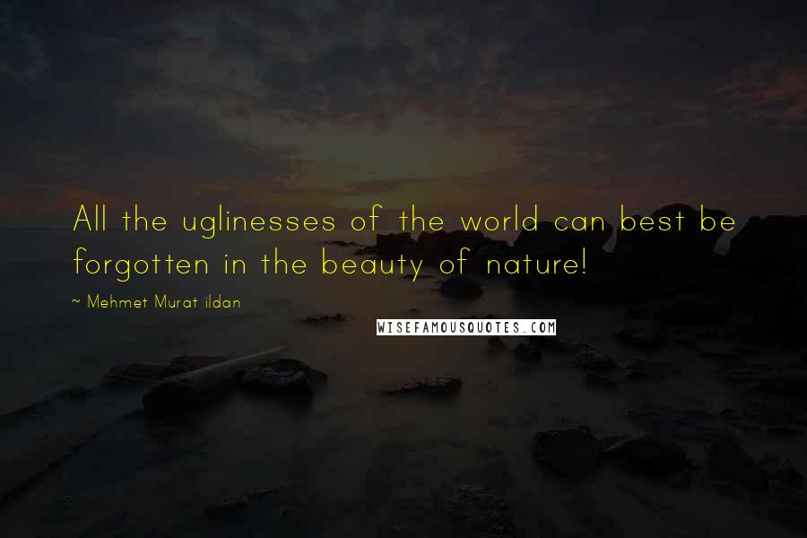 Mehmet Murat Ildan Quotes: All the uglinesses of the world can best be forgotten in the beauty of nature!