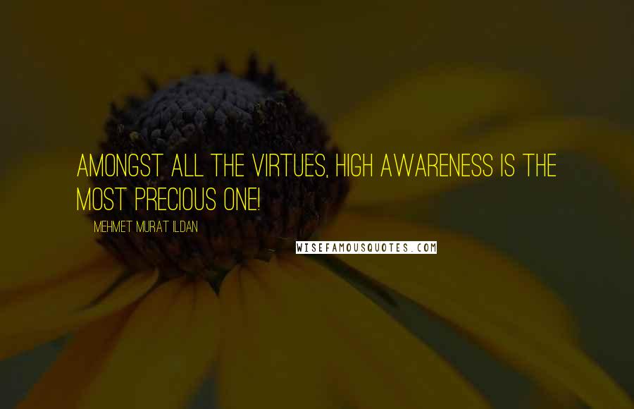 Mehmet Murat Ildan Quotes: Amongst all the virtues, high awareness is the most precious one!