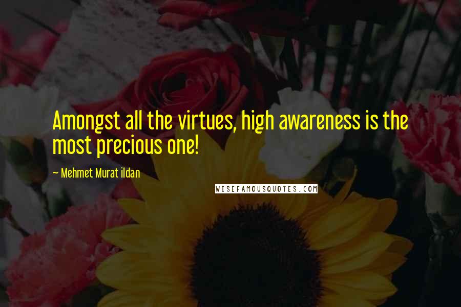 Mehmet Murat Ildan Quotes: Amongst all the virtues, high awareness is the most precious one!