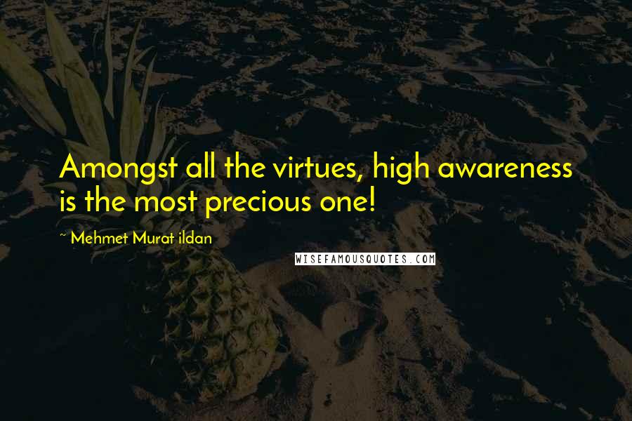 Mehmet Murat Ildan Quotes: Amongst all the virtues, high awareness is the most precious one!