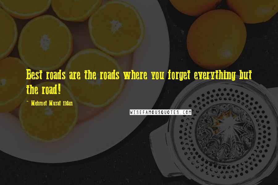 Mehmet Murat Ildan Quotes: Best roads are the roads where you forget everything but the road!