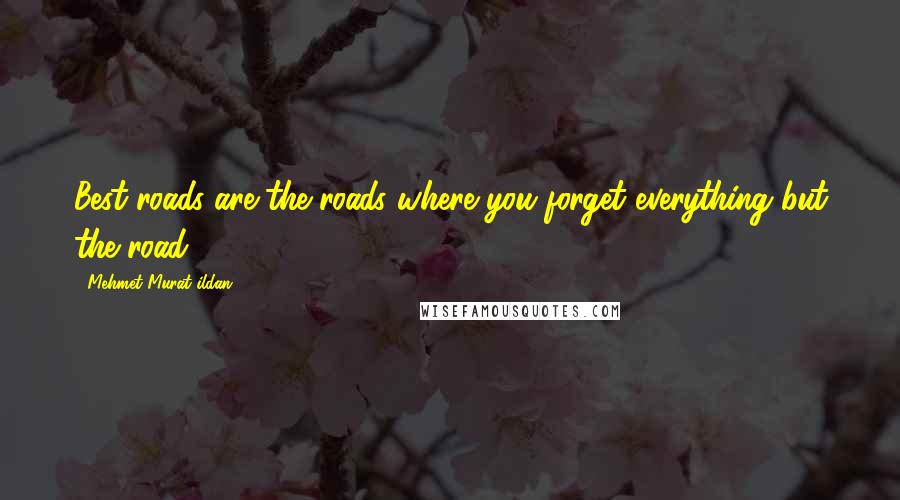 Mehmet Murat Ildan Quotes: Best roads are the roads where you forget everything but the road!