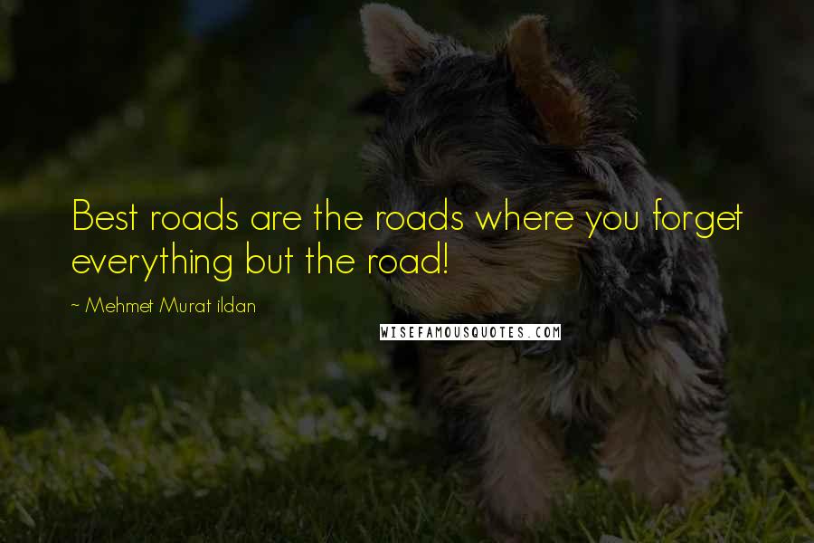 Mehmet Murat Ildan Quotes: Best roads are the roads where you forget everything but the road!