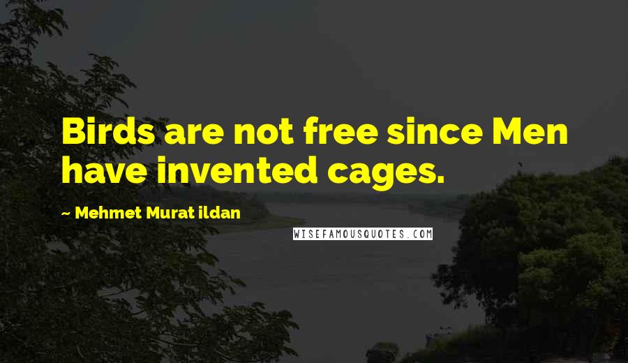Mehmet Murat Ildan Quotes: Birds are not free since Men have invented cages.