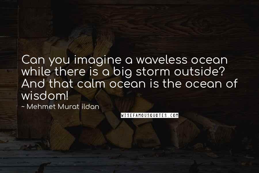 Mehmet Murat Ildan Quotes: Can you imagine a waveless ocean while there is a big storm outside? And that calm ocean is the ocean of wisdom!