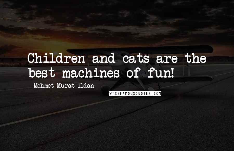 Mehmet Murat Ildan Quotes: Children and cats are the best machines of fun!