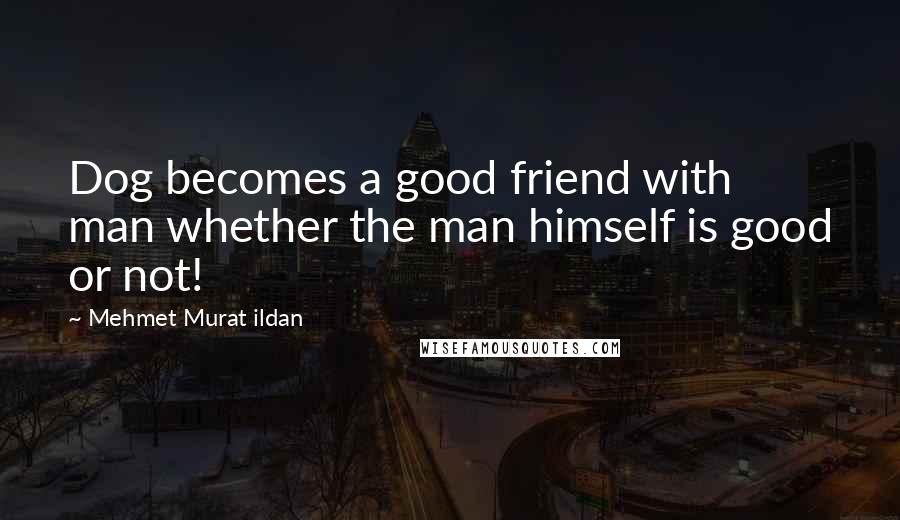 Mehmet Murat Ildan Quotes: Dog becomes a good friend with man whether the man himself is good or not!