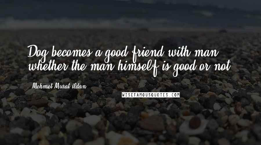 Mehmet Murat Ildan Quotes: Dog becomes a good friend with man whether the man himself is good or not!