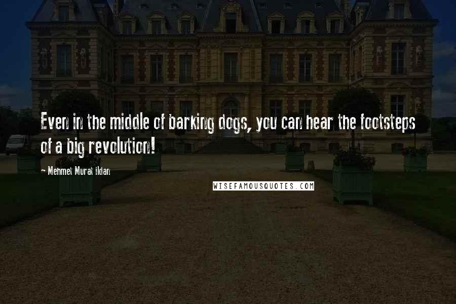 Mehmet Murat Ildan Quotes: Even in the middle of barking dogs, you can hear the footsteps of a big revolution!