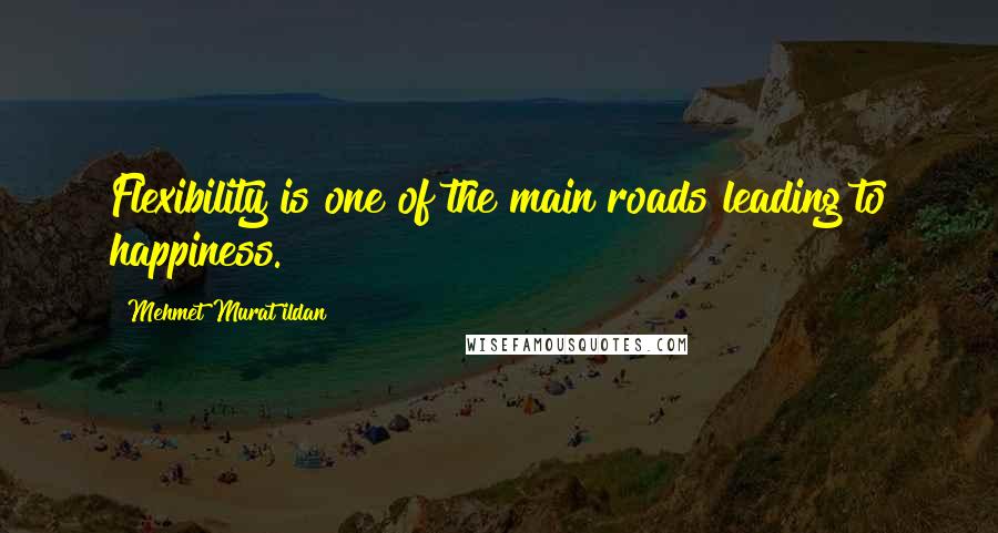 Mehmet Murat Ildan Quotes: Flexibility is one of the main roads leading to happiness.