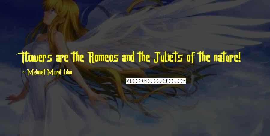 Mehmet Murat Ildan Quotes: Flowers are the Romeos and the Juliets of the nature!