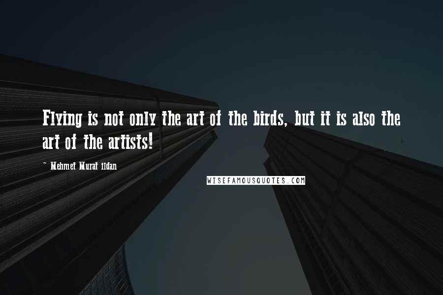 Mehmet Murat Ildan Quotes: Flying is not only the art of the birds, but it is also the art of the artists!