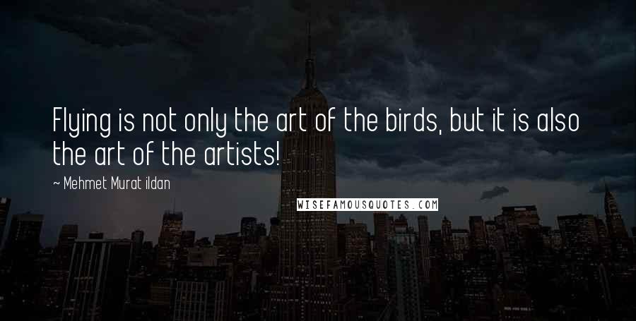 Mehmet Murat Ildan Quotes: Flying is not only the art of the birds, but it is also the art of the artists!