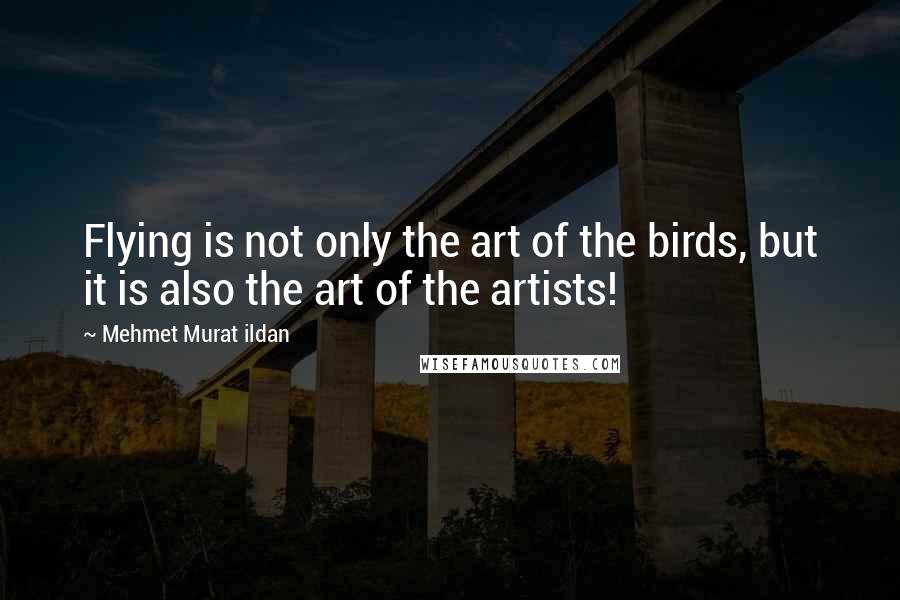 Mehmet Murat Ildan Quotes: Flying is not only the art of the birds, but it is also the art of the artists!