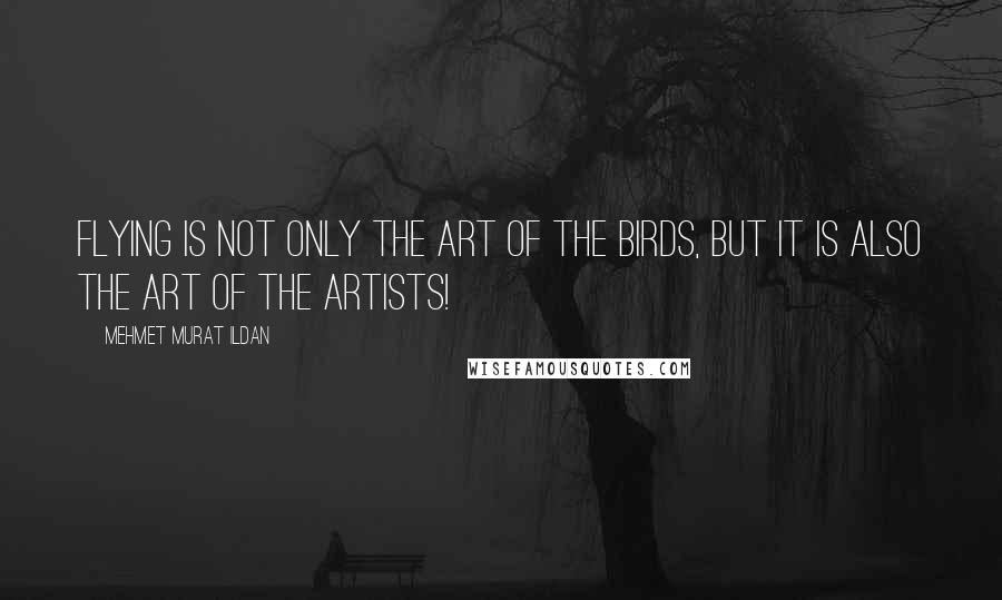 Mehmet Murat Ildan Quotes: Flying is not only the art of the birds, but it is also the art of the artists!