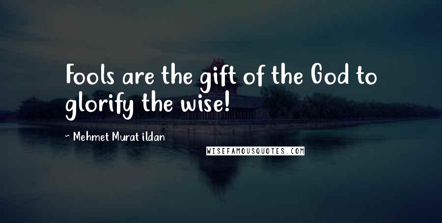 Mehmet Murat Ildan Quotes: Fools are the gift of the God to glorify the wise!