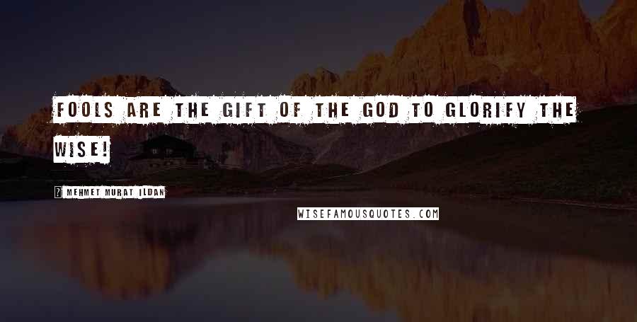 Mehmet Murat Ildan Quotes: Fools are the gift of the God to glorify the wise!