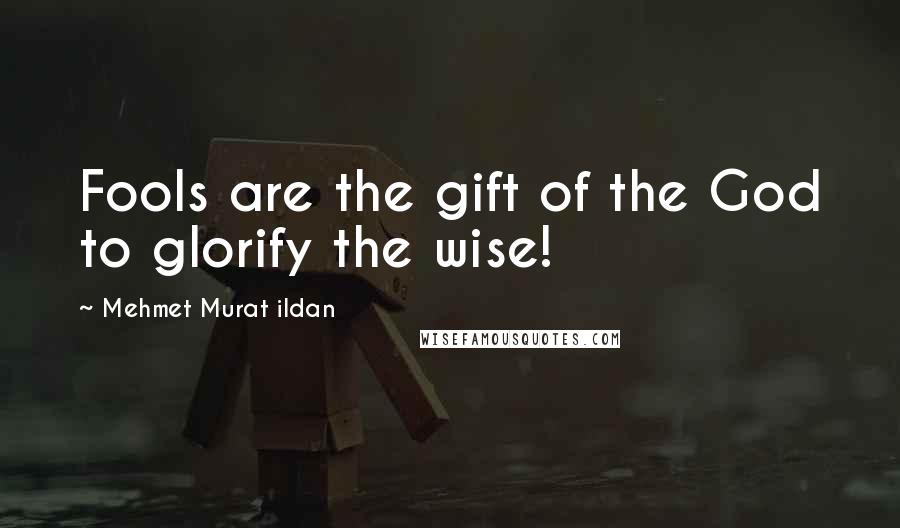 Mehmet Murat Ildan Quotes: Fools are the gift of the God to glorify the wise!