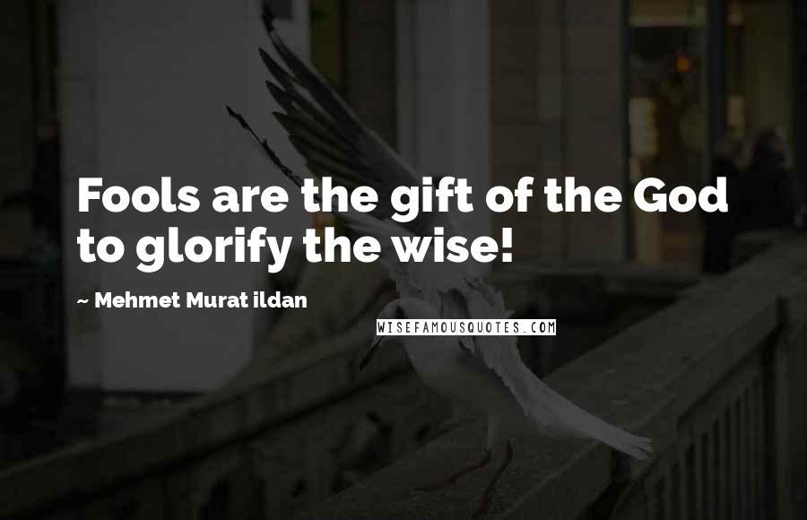 Mehmet Murat Ildan Quotes: Fools are the gift of the God to glorify the wise!