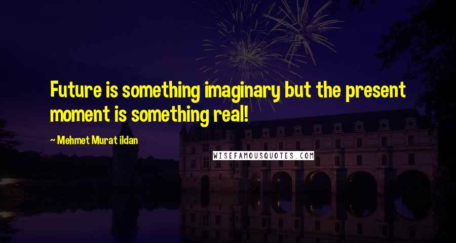 Mehmet Murat Ildan Quotes: Future is something imaginary but the present moment is something real!