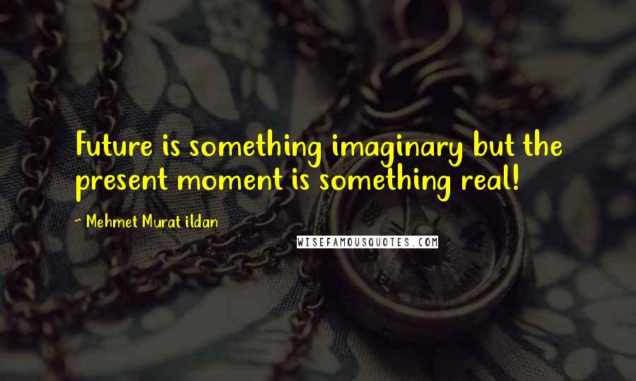 Mehmet Murat Ildan Quotes: Future is something imaginary but the present moment is something real!