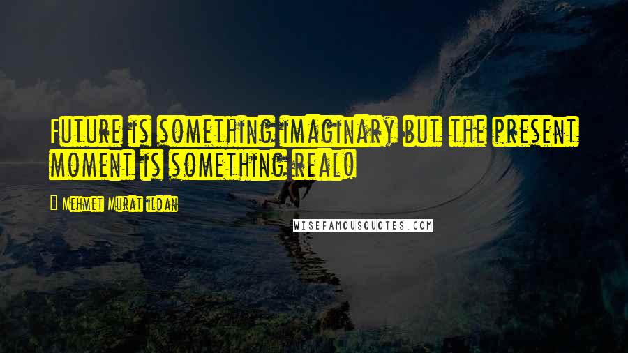 Mehmet Murat Ildan Quotes: Future is something imaginary but the present moment is something real!