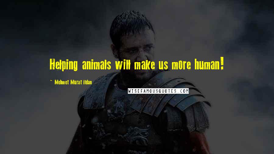 Mehmet Murat Ildan Quotes: Helping animals will make us more human!