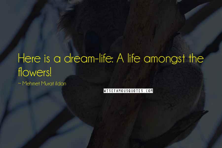Mehmet Murat Ildan Quotes: Here is a dream-life: A life amongst the flowers!