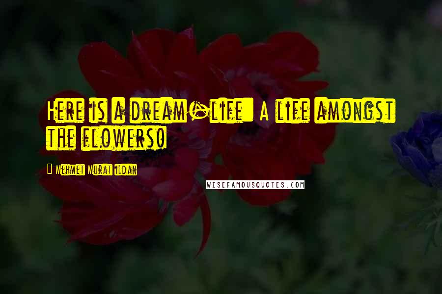 Mehmet Murat Ildan Quotes: Here is a dream-life: A life amongst the flowers!