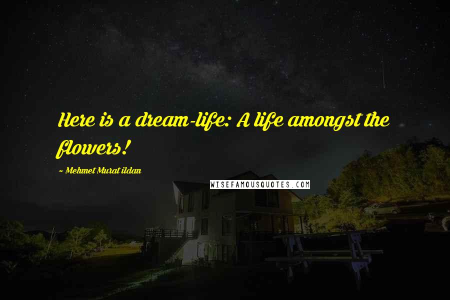 Mehmet Murat Ildan Quotes: Here is a dream-life: A life amongst the flowers!