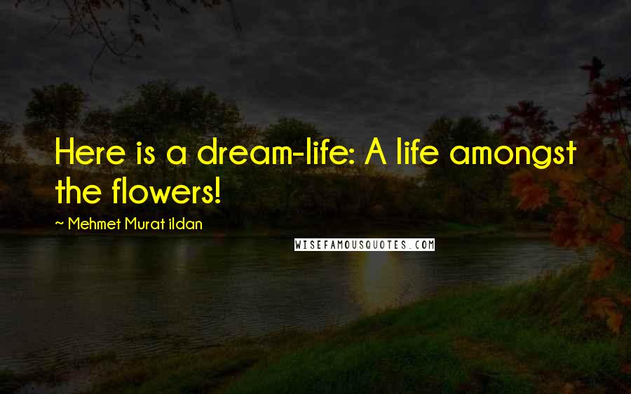 Mehmet Murat Ildan Quotes: Here is a dream-life: A life amongst the flowers!