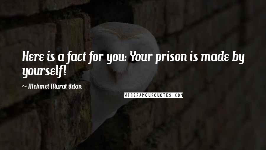 Mehmet Murat Ildan Quotes: Here is a fact for you: Your prison is made by yourself!