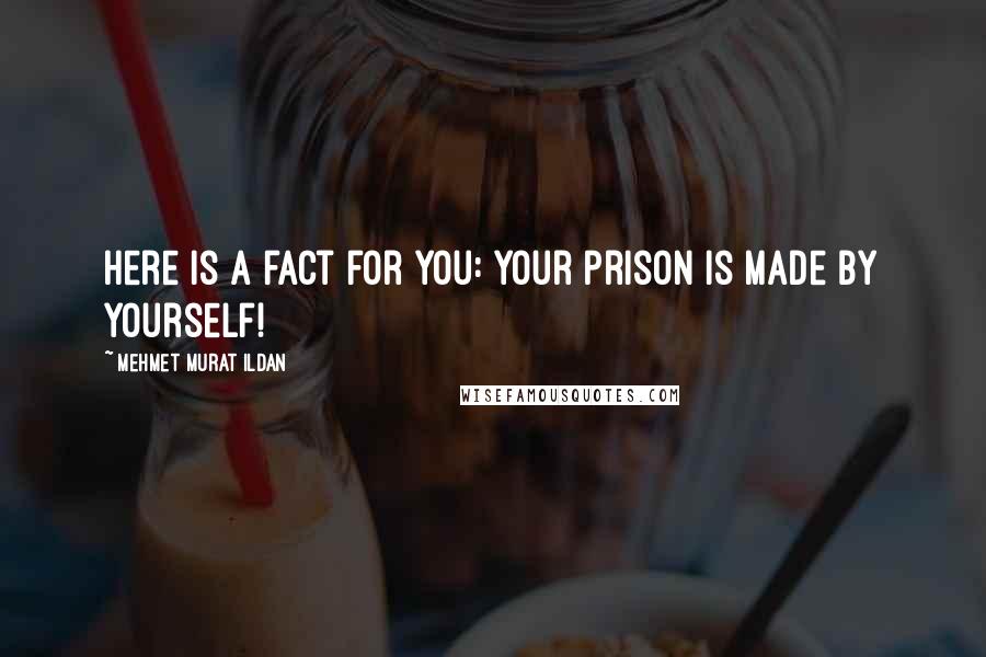 Mehmet Murat Ildan Quotes: Here is a fact for you: Your prison is made by yourself!