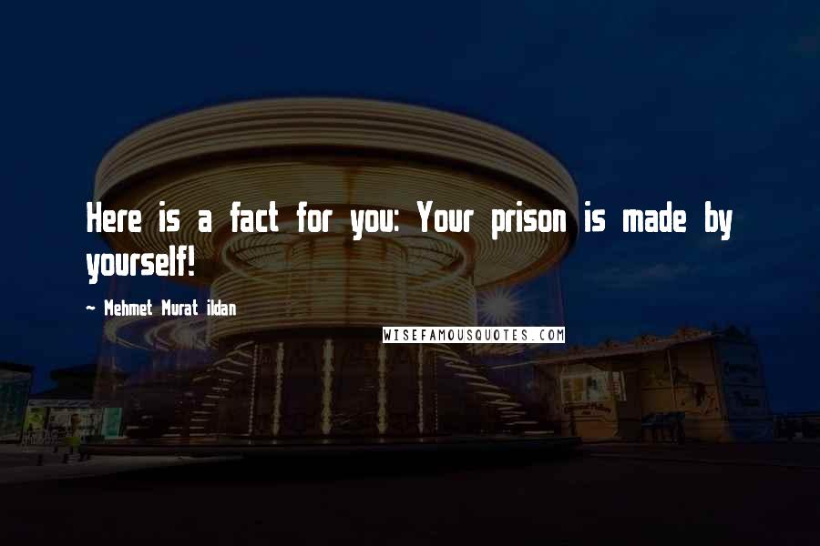 Mehmet Murat Ildan Quotes: Here is a fact for you: Your prison is made by yourself!