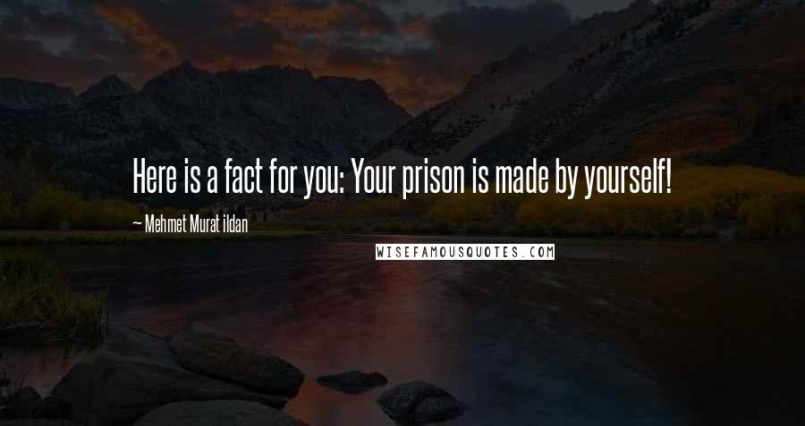 Mehmet Murat Ildan Quotes: Here is a fact for you: Your prison is made by yourself!