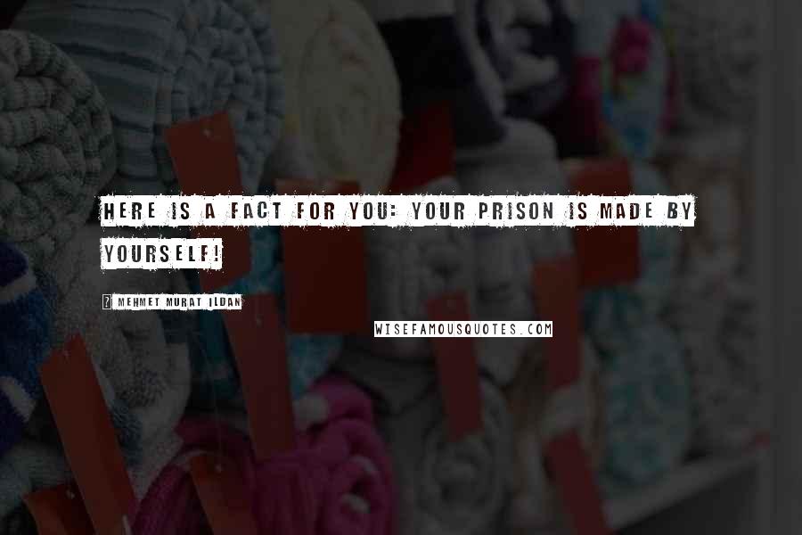 Mehmet Murat Ildan Quotes: Here is a fact for you: Your prison is made by yourself!