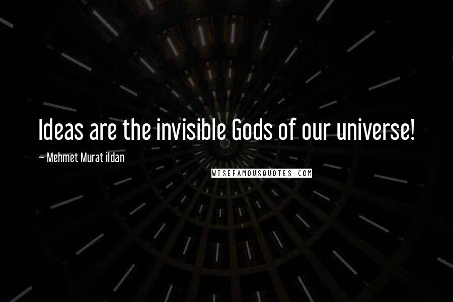 Mehmet Murat Ildan Quotes: Ideas are the invisible Gods of our universe!