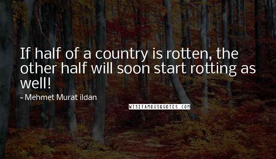 Mehmet Murat Ildan Quotes: If half of a country is rotten, the other half will soon start rotting as well!